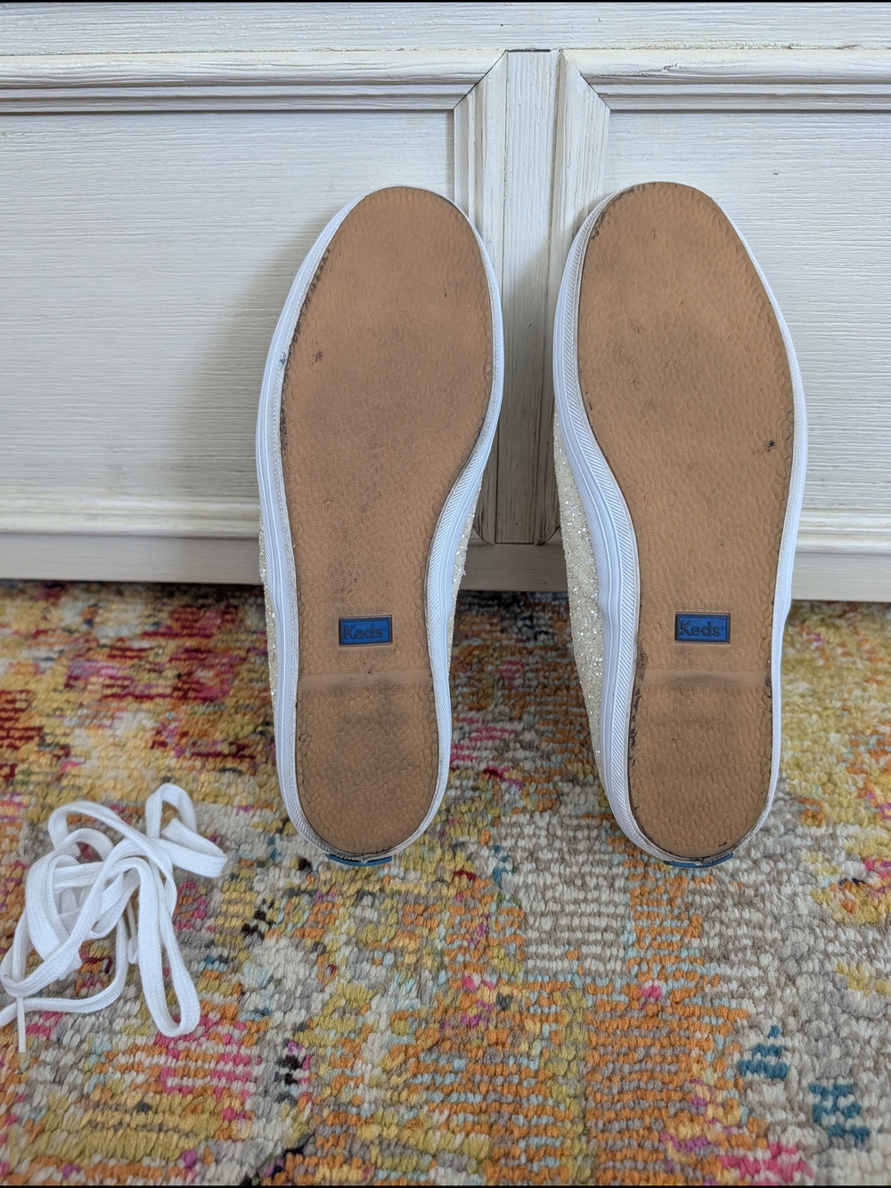 Keds x Kate Spade Glitter Ribbon Sneakers - Rose Gold - Picture 4 of 4